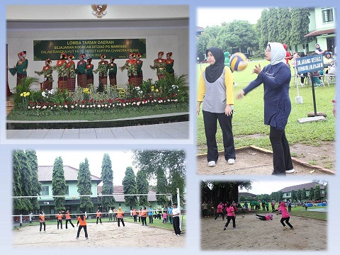 KEGIATAN LOMBA TARI DAERAH & PERTANDINGAN BOLA VOLLY DALAM RANGKA HUT PERSIT KE 70 TAHUN 2016