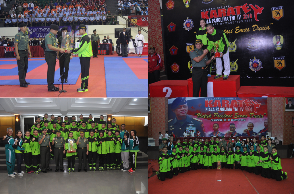 PENYERAHAN PIALA PANGLIMA TNI KEPADA KONTINGEN KARATE MABESAD