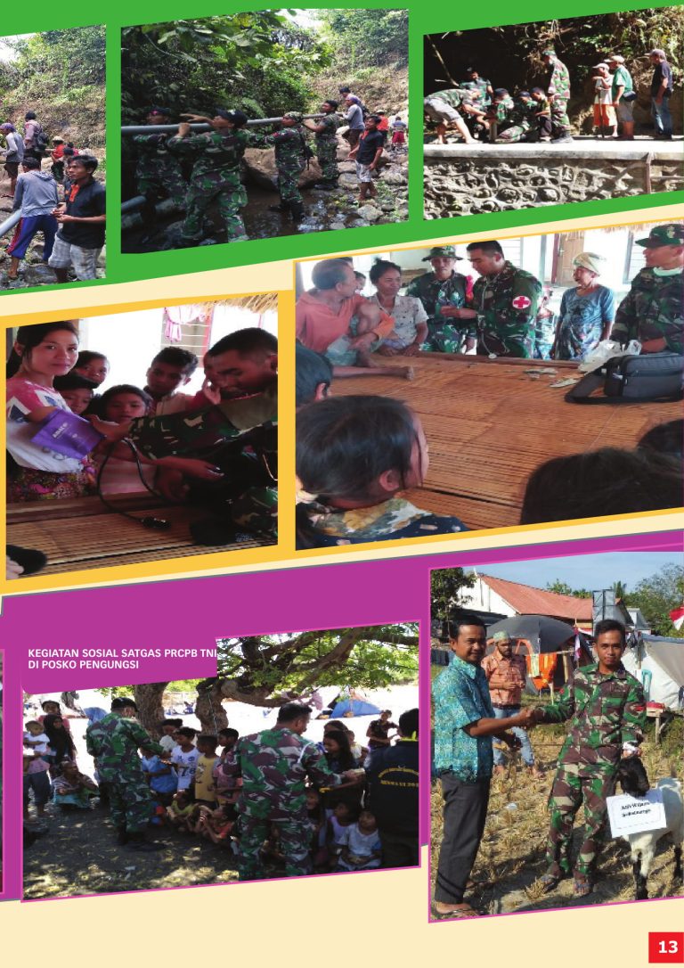 Tugas Operasi Bantuan Kemanusiaan PRCPB TNI Zeni AD di Lombok
