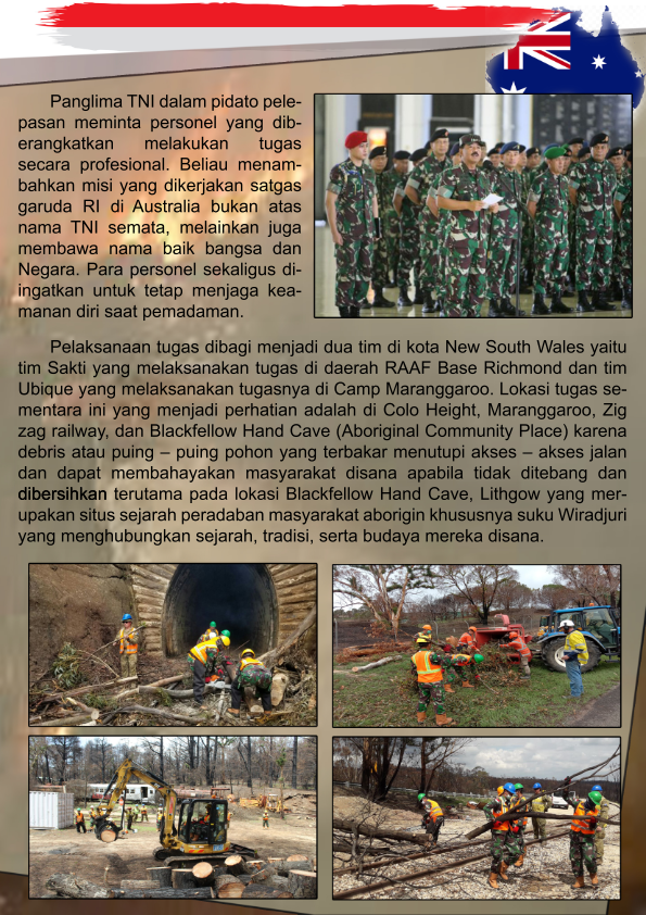 Menzikon Ditziad Satgas Garuda Karhutla di Australia 2020