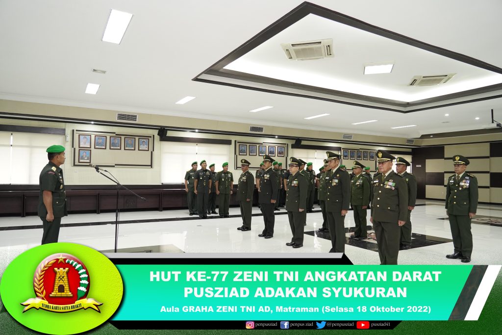 HUT KE-77 ZENI TNI ANGKATAN DARAT, PUSZIAD ADAKAN SYUKURAN.