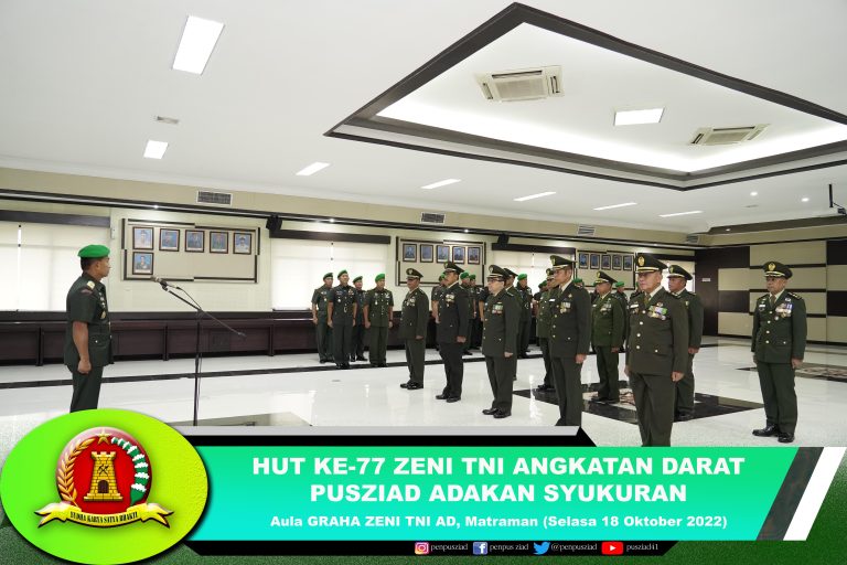 HUT KE-77 ZENI TNI ANGKATAN DARAT, PUSZIAD ADAKAN SYUKURAN.