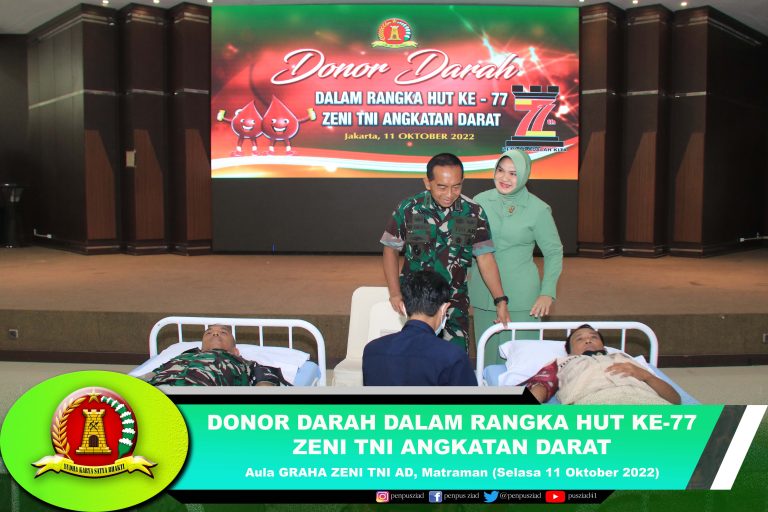 DONOR DARAH DALAM RANGKA HUT ZENI TNI AD KE-77