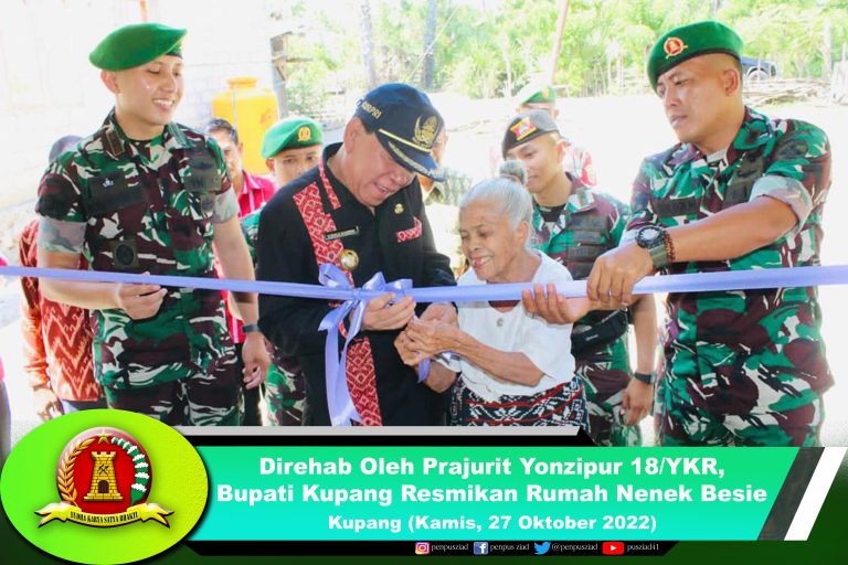 Direhab Oleh Prajurit Yonzipur 18/YKR, Bupati Kupang Resmikan Rumah Nenek Besie